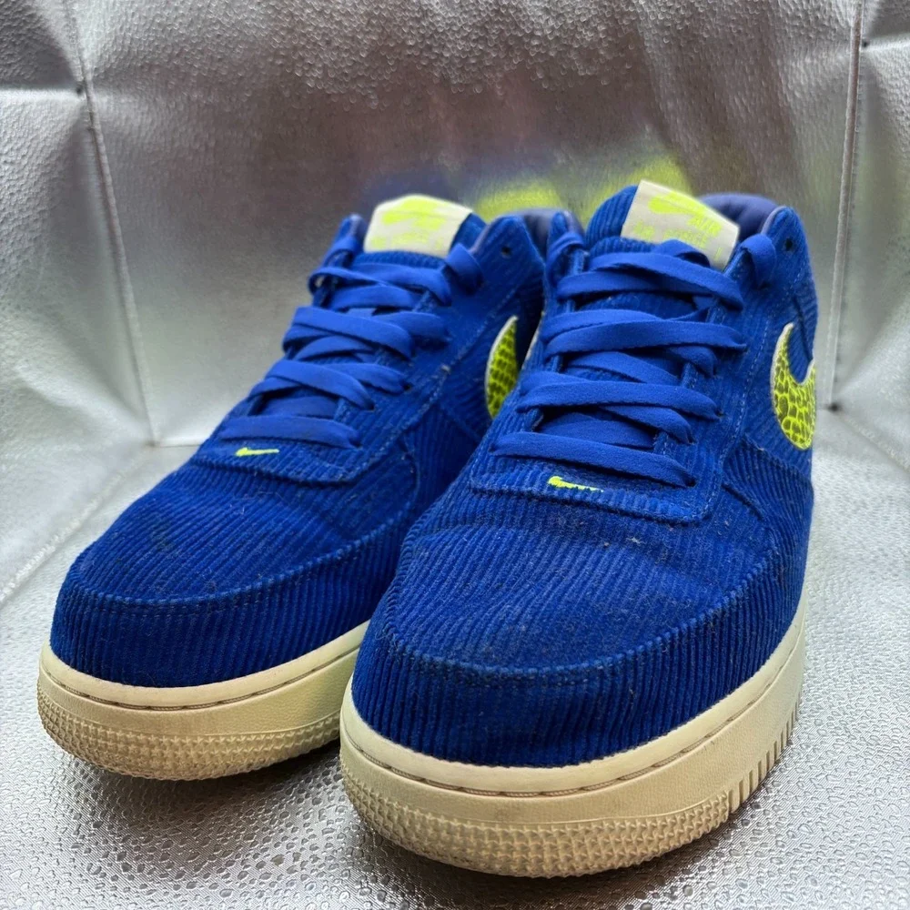 Size 13 Nike X Olivia Kim Air Force 1 07 NXN Blue Volt Womens Shoes CK3314-400